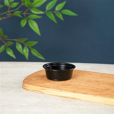 PP crne plastične čaše za porcije